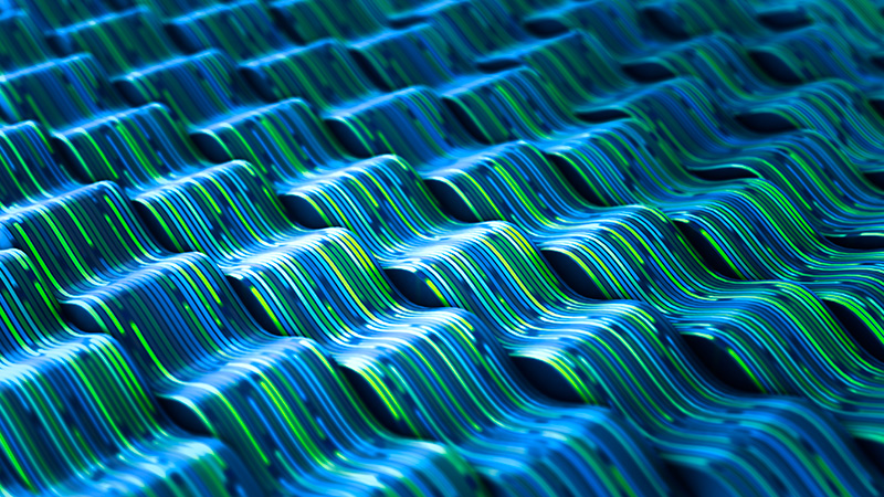 Data flowing with high speed showing Futuristic information technology and computer science concept