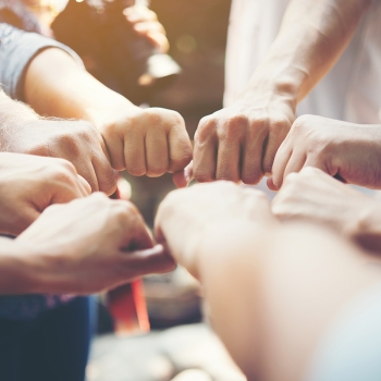 Strength people hands success meeting